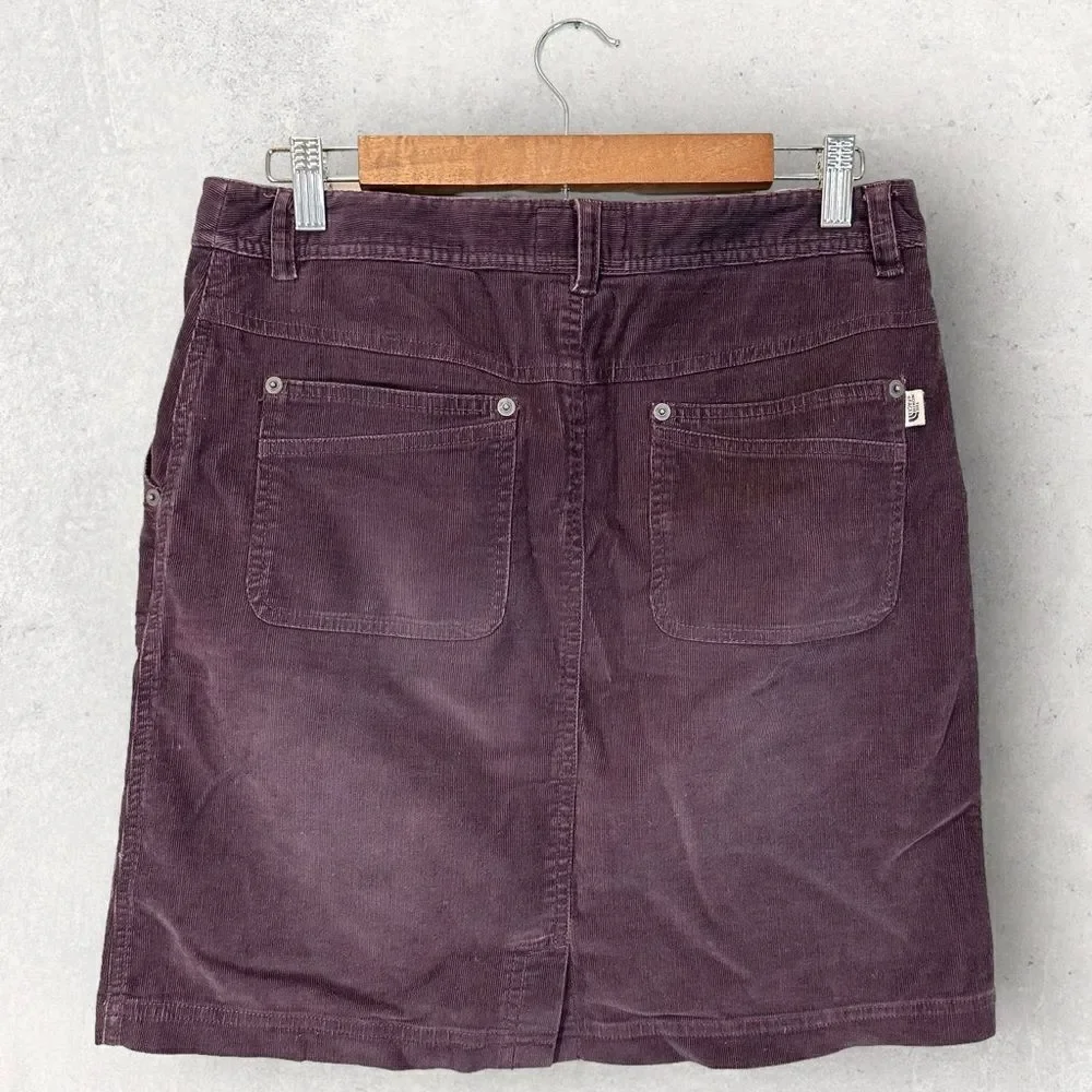 The North Face Corduroy Skirt Dark Purple Straight Pencil Knee Length Size S